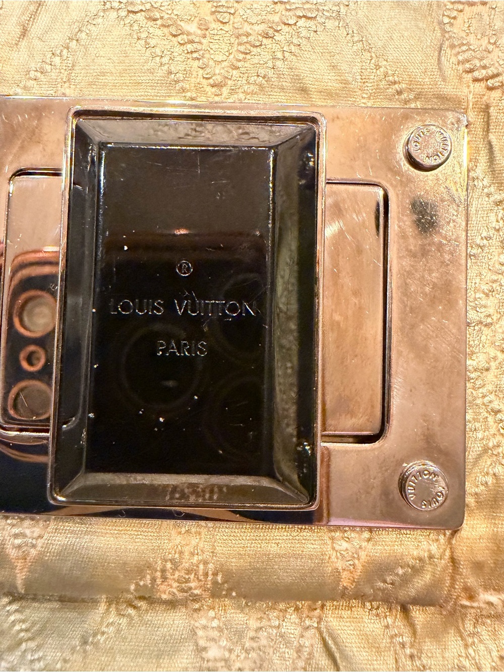 Louis Vuitton Gold Embossed Fold-Over Clutch - Picture 4 of 7
